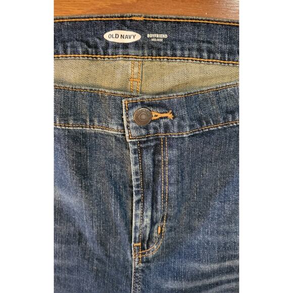 NWT Old Navy Women Jeans Size 18 Cropped Boyfriend Cuffed Distressed Ripped - Picture 9 of 15